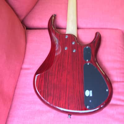 MTD MTD Kingston Heir Lefty Left Handed - Matching Headstock Transparent Red image 6