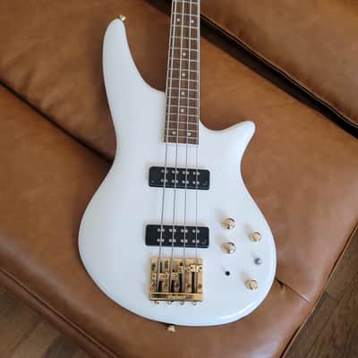Jackson JS Series Spectra Bass JS3 Snow White 4-String Active Bass - Gold Hardware image 2
