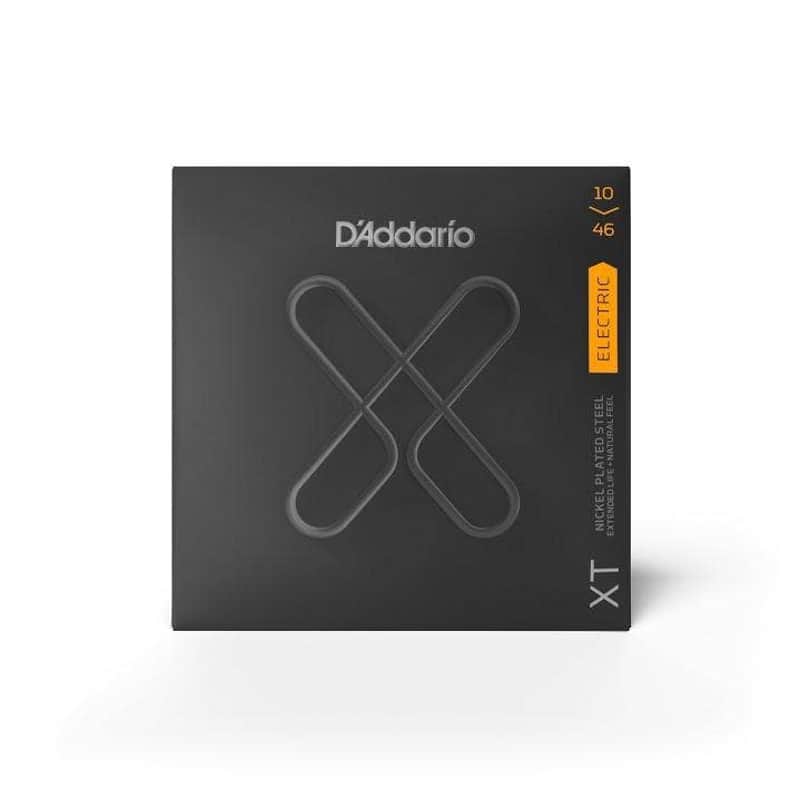 D'Addario XTE1046 XT Nickel Plated Steel Electric Guitar Strings, Regular Light, 10-46