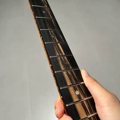 AAAAA Tele Ebony Fretboard Roasted flame Maple Electric Guitar Neck Radius 12inch Round stainless steel 22 frets hole 10mm Radius: 12 inches image 8