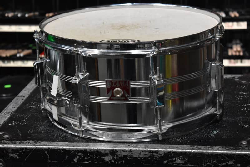 Vintage Tama Swingstar Red Badge Steel Snare Drum 6.5 x 14 image 1