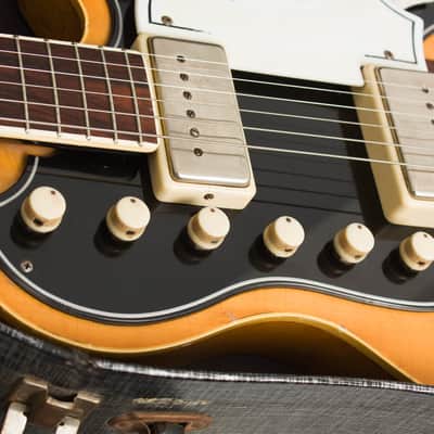 National Model 1104 Town & Country Solid Body Electric Guitar (1958), ser. #X74695, period soft shell case. image 13
