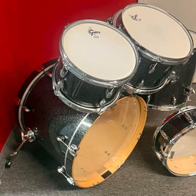 Gretsch Drum Set Catalina Maple 5 Piece Shell Pack w/ Snare Drum Black Stardust image 14