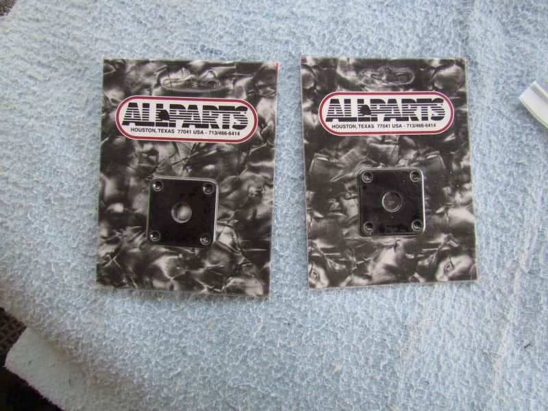 Allparts Black Jackplate For Les Paul 2 NOS Allparts AP 0633-023 Les Paul Jack Plate New Sealed Package Set Of 2 Luthier Supplies image 1