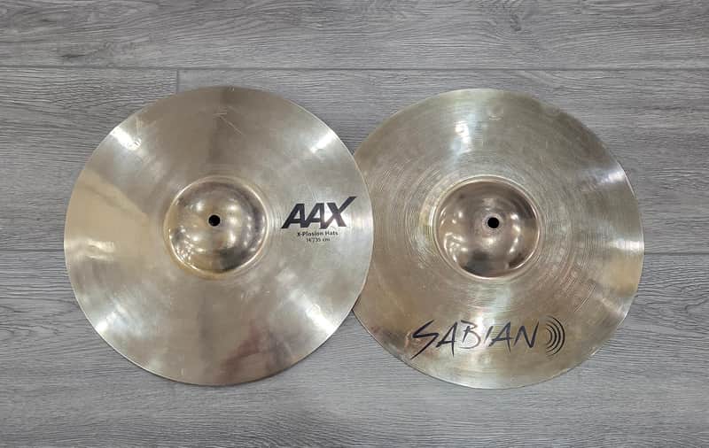 Sabian 14" AAX X-Plosion Hi-Hat Cymbals (Pair) (Gorgeous!) image 1