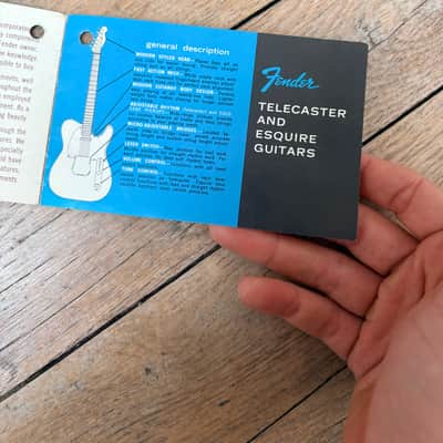 1965-1970 Fender Telecaster & Esquire Instrution Manual Hang Tag Vintage Collector Case Candy CBS image 3