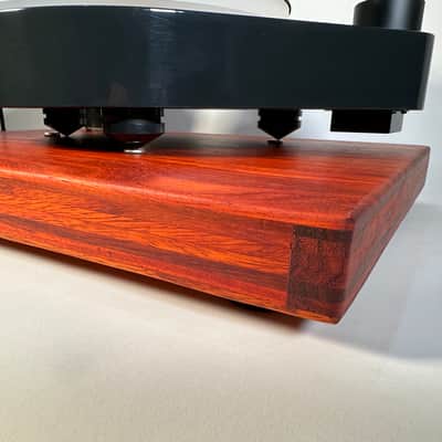 Custom made turntable isolation platform made with Solid padauk wood image 4