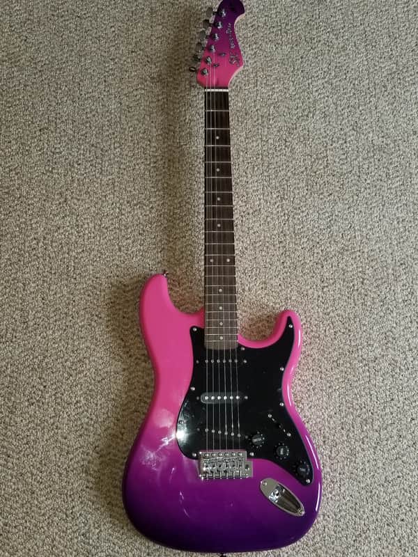 SX GE Rock n Rose 3/4 Stratocaster Pink Purple Fade Gypsy | Reverb