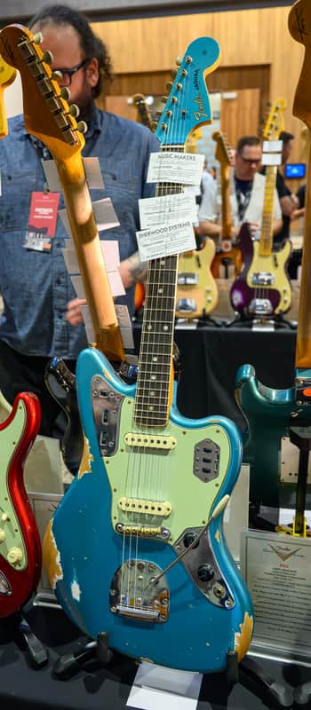 (Pre-Order) Fender 1965 Jaguar - Heavy Relic - Custom Built - Event Favorites, Faded Ocean Turquoise - 2026 Summer Dealer Event #82 - Brand New