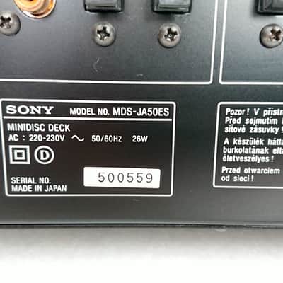 Sony Minidisc Deck MDS-JA50ES 1999 - Black image 13