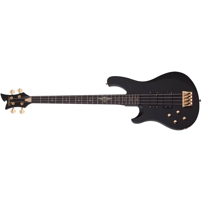 Schecter Johnny Christ Signature Bass Satin Black SBK LH NEW + FREE GIG BAG! Left Handed image 1