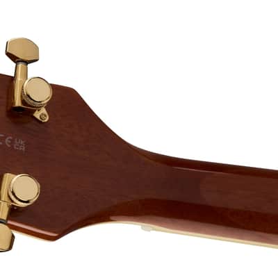 Gretsch Electromatic LTD Flame Okoume Broadkaster Double-Cut w/Bigsby, Rosewood Fingerboard - Roundup Orange image 6