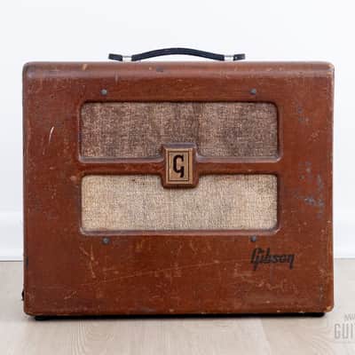 1952 Gibson BR-6 Vintage 1x10 Tube Amp w/ Jensen Field Coil & RCA Tubes, Serviced image 2