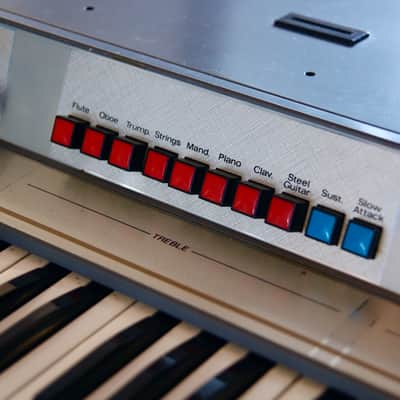 (Video) Serviced* 1970s Elka Capri 101 Rare Italian Analog Combo Organ | Made in Italy 70s | Inc. Carry Case & Key, Pedal, Legs, Supports & Fixings image 4