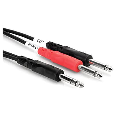 Hosa STP202 STP202 1/4" TRS to Dual 1/4" TS Insert Cable - 2 Meter