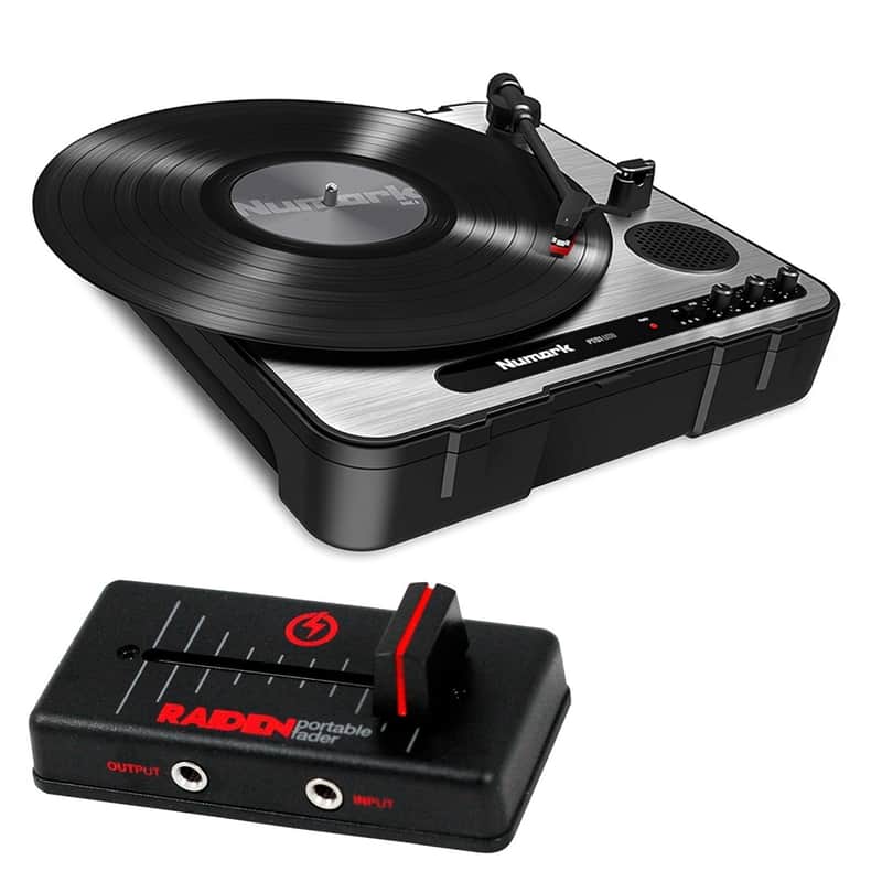 Numark PT01 USB with VVT-MK1 Fader in Black & Red | Reverb