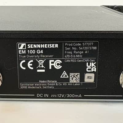 Sennheiser EW G4 wireless guitar system A1 band 470-516 MHz range image 3