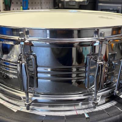 Vintage Pearl 70s Jupiter 5x14 Chrome over Brass Snare Drum image 7