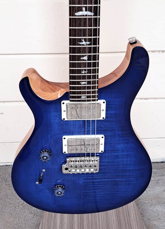 PRS SE CUSTOM 24 LEFTY FADEDBLUE BURST 2022 ELECTRIC GUITAR W/BAG - 2022 image 1