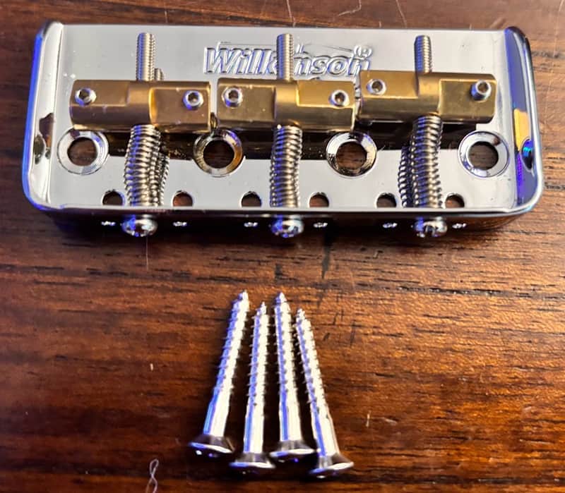 Wilkinson WTBS Chrome Short Telecaster bridge with compensated saddles image 1