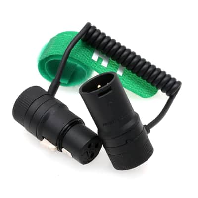 Right Angle XLR 3 Pin Male to Female Audio Cable for Sony FX3 FX9 Canon Camera Microphone Recorder Mixer Sound Devices Zoom Zaxcom, Low-Profile, Black Braided Coiled image 3
