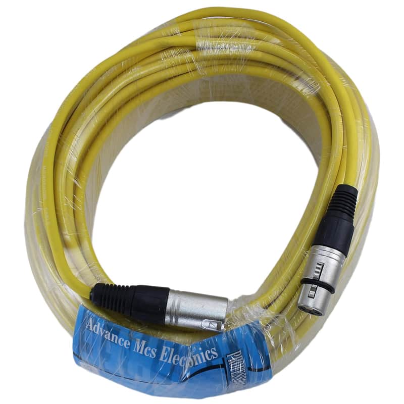 100 Foot Male To Female Xlr Microphone Cable (Yellow) image 1
