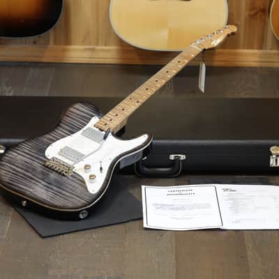 2023 Tuttle Bent Top ST HH Electric Guitar Trans Black Burst + COA OHSC