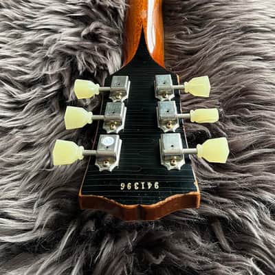 Gibson Custom Shop pre Murphy Lab 1959 Les Paul Reissue M2M Hand Picked 2014 - Heavy Aged Dirty Lemon Burst with Stinger headstock image 7
