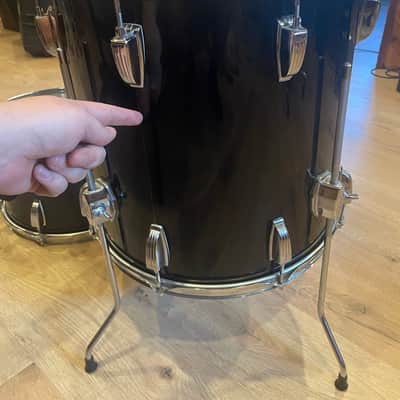 Ludwig 70s Vistalite Toms - 12” Rack, 13” Rack, 16” Floor 1970s - Black image 8