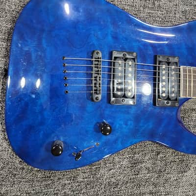 Jackson JS Series JS32TQ DKA Dinky Archtop with Rosewood Fretboard 2015 - 2018 - Transparent Blue image 2
