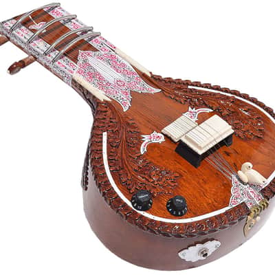 SITAR~VILAYAT KHAN STYLE~6 MAIN, 12 -13 SYMPATHETIC STRINGS~WITH GIG BAG, MIZRAB image 3