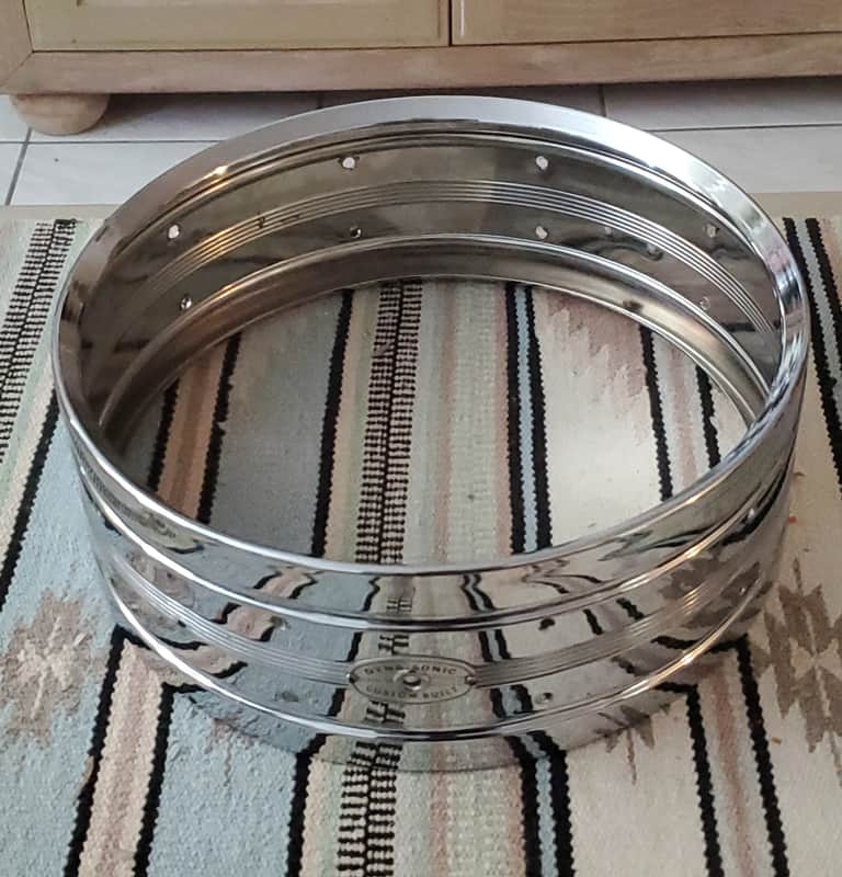 CLEAN! 1960s ROGERS DYNASONIC SNARE SHELL COB with Both BADGES!  CHROME over BRASS One Owner! *LOW SERIAL NUMBER *VINTAGE image 1