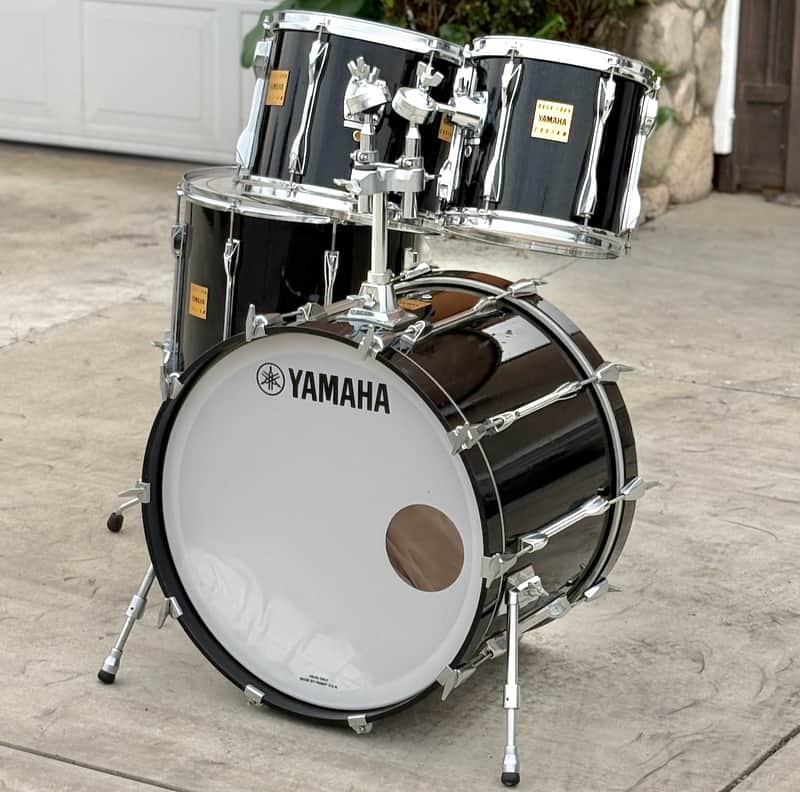 Yamaha Rock Tour Custom Drum Set Black 10" 12" 16" 22" image 1