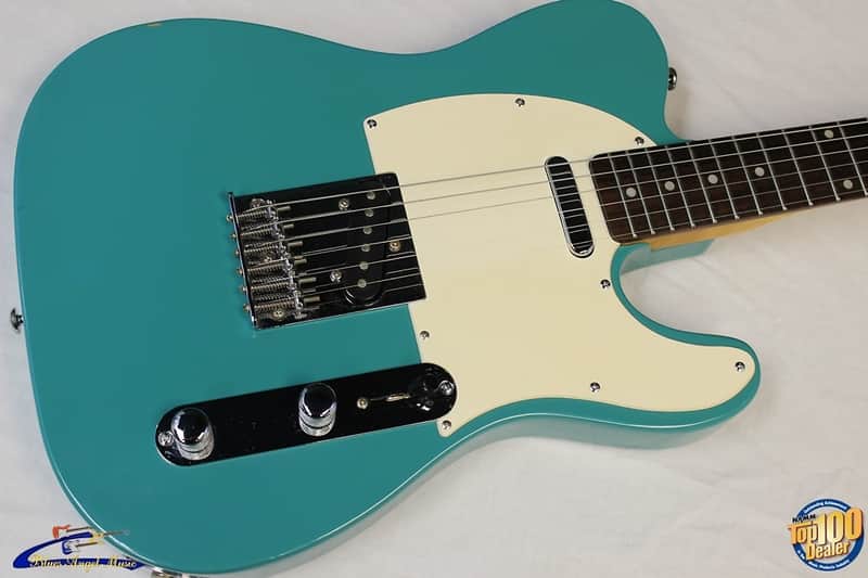 Samick Stages 3 DT-11 Tele-Style Electric Guitar, Teal Turquoise