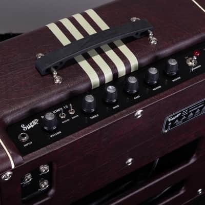 Supro Delta King 12 1x12-inch 15-watt Tube Combo Amp - Burgundy and Cream image 7