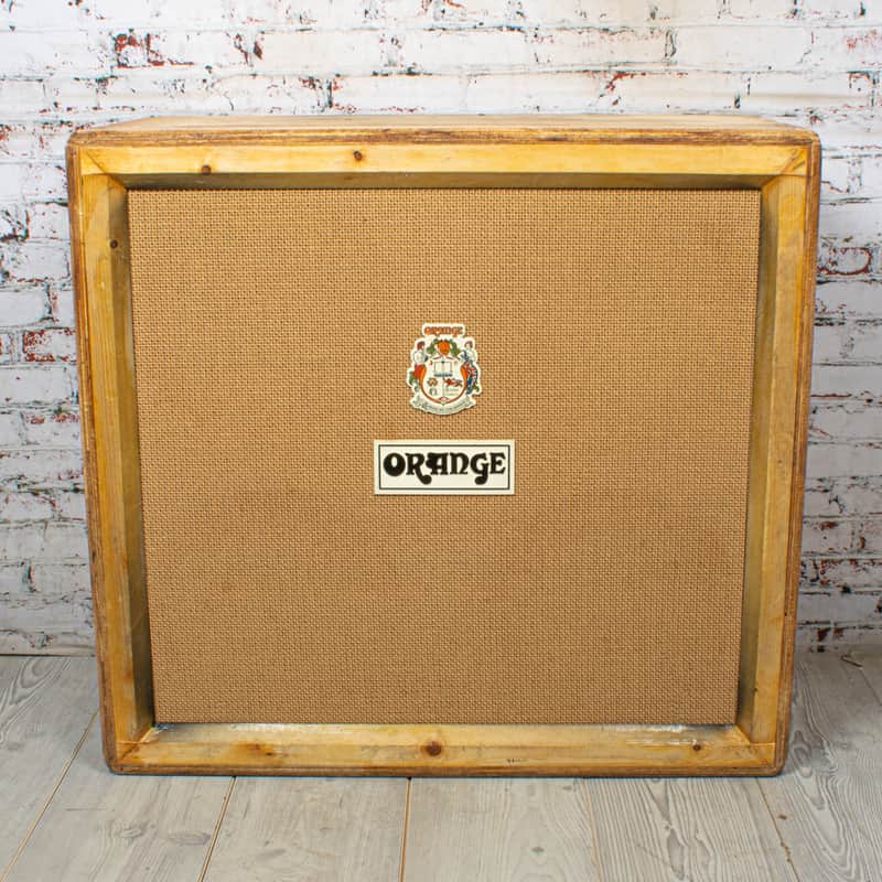 Orange '- 1990's 4x12" Guitar Extension Cabinet Stripped Wood w/G12 Speakers Installed - USED'