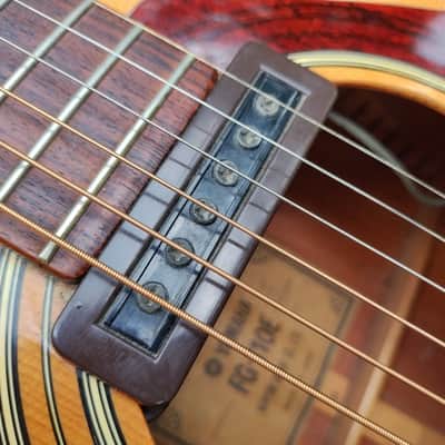 Vintage 1973 Yamaha FG-110E Acoustic Electric Guitar- Natural - Rare Model! image 7