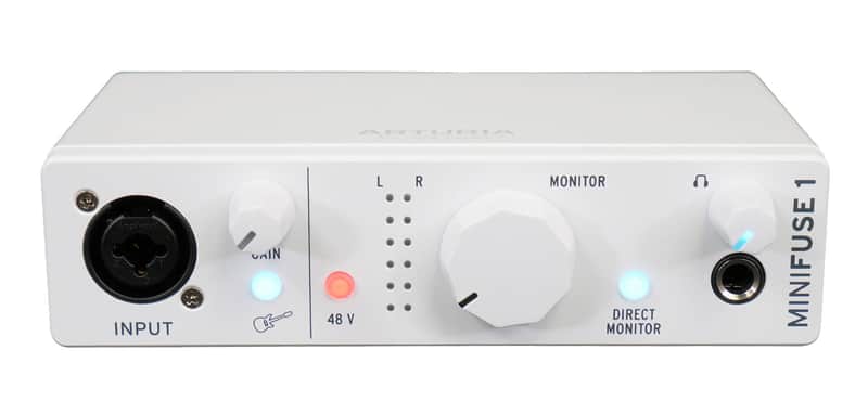 Arturia Minifuse 1 White Portable Solo Audio USB-C Recording Interface+Software image 1