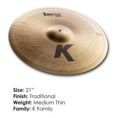 Zildjian K Sweet Collection 21-Inches Ride Cymbal image 2