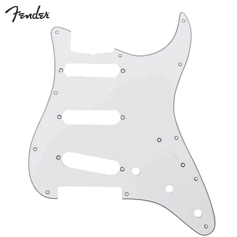 Fender Standard Stratocaster Guitar Pickguard '62 White Trus image 1