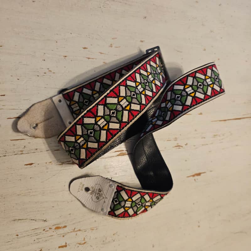 ACE Vintage Guitar Strap Stained Glass Hendrix image 1