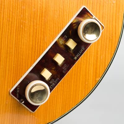 Hofner  Club 50 Arch Top Hollow Body Electric Guitar,  c. 1959, period black hard shell case. image 9