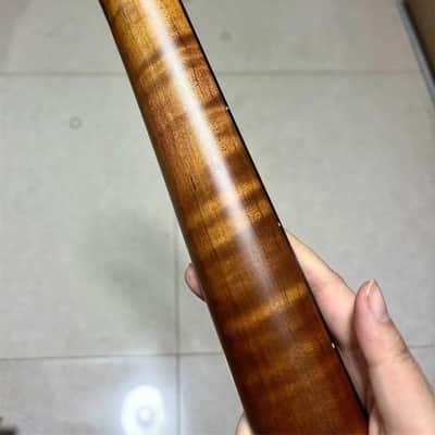 Lock nut Roasted Flame maple 22fret guitar neck Sickle Banana head rosewood Part image 5