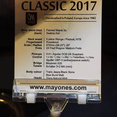 Mayones Patriot 5 Classic 2017 3Tone Blue Burst image 3
