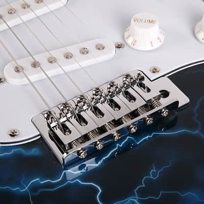 New Glarry GST-E Rosewood Fingerboard Electric Guitar Black image 15