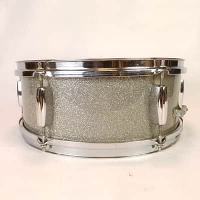 Kingston 5.5x14"Snare Drum Silver Sparkle MIJ Japan Vintage 60s 3Ply Lauan Pearl image 6