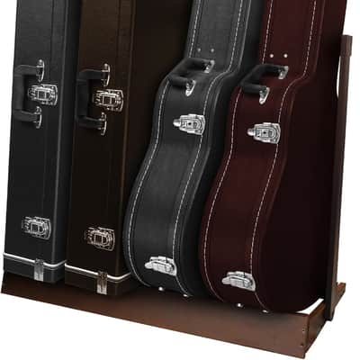 Guitar Case Stand, Multi-Instrument Hardwood Rack for Hardshell Cases, Foldable & Space-Saving Storage for Home Studio