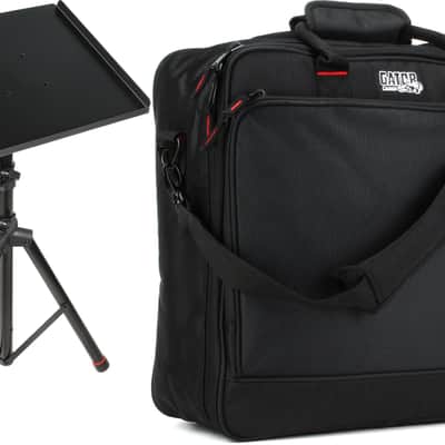 Gator Frameworks GFW-UTL-MEDIATRAY2 Heavy-Duty Adjustable Media Tray Stand Bundle with Gator G-MIXERBAG-1515 Mixer Bag image 1