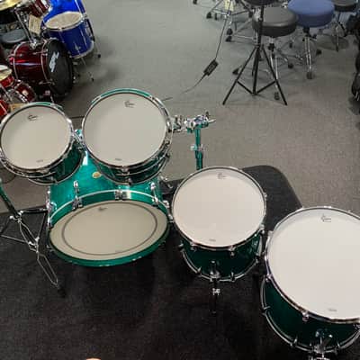 ~WOW!~ Gretsch USA Custom 5-Piece 10/12/14/16/22 Drum Kit Set in Caribbean Blue Gloss Lacquer image 11