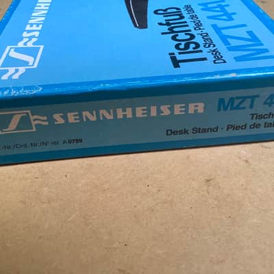 Sennheiser MZT 441 mic microphone table floor stand with MD 421 clip clamp vintage with mic clip image 5